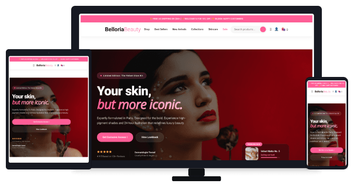 Belloria Beauty — E-commerce project by Emmanuel Charles